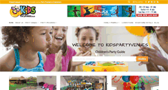 Desktop Screenshot of kidspartyvenues.co.za